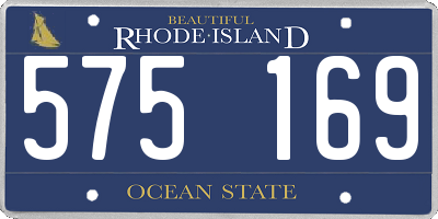 RI license plate 575169