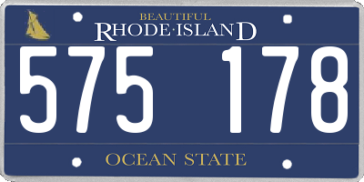 RI license plate 575178