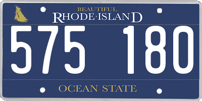 RI license plate 575180