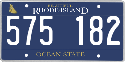 RI license plate 575182