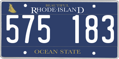 RI license plate 575183