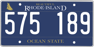 RI license plate 575189