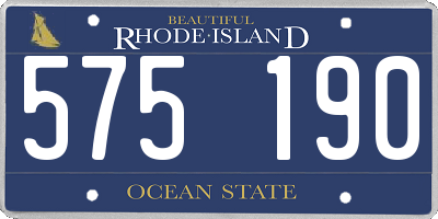 RI license plate 575190