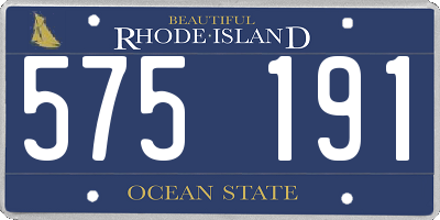 RI license plate 575191