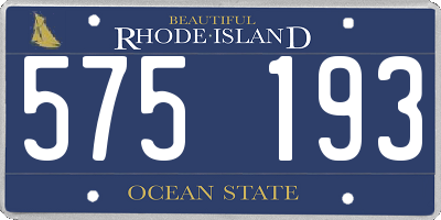 RI license plate 575193