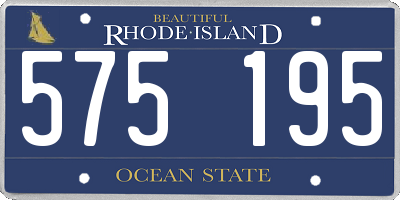 RI license plate 575195