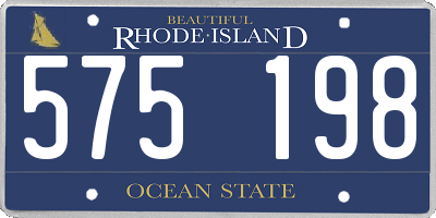 RI license plate 575198