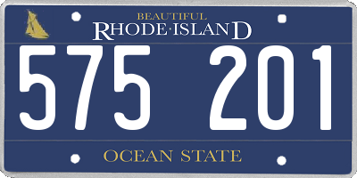 RI license plate 575201