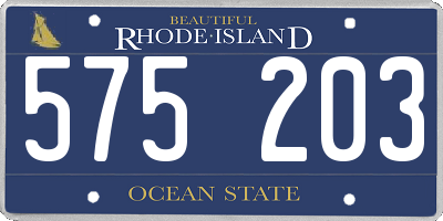 RI license plate 575203