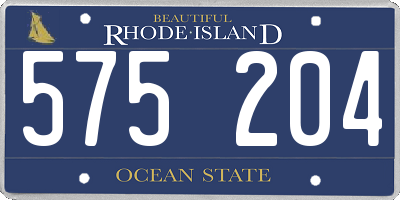 RI license plate 575204