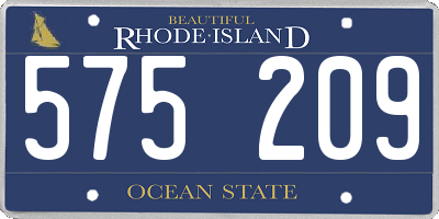 RI license plate 575209
