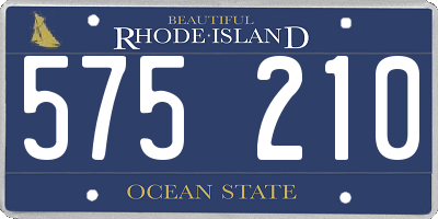 RI license plate 575210