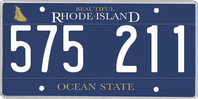 RI license plate 575211