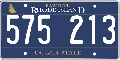RI license plate 575213