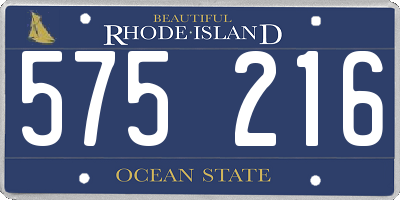 RI license plate 575216