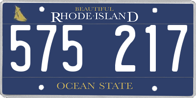 RI license plate 575217