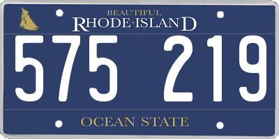 RI license plate 575219