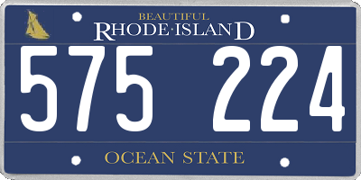 RI license plate 575224