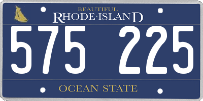 RI license plate 575225