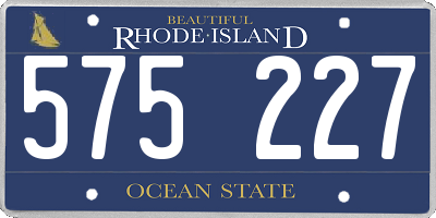RI license plate 575227