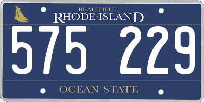 RI license plate 575229