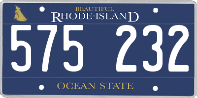 RI license plate 575232