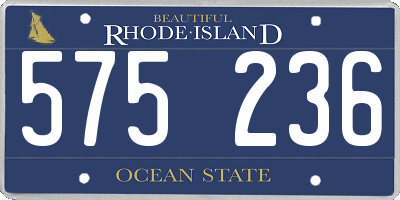 RI license plate 575236
