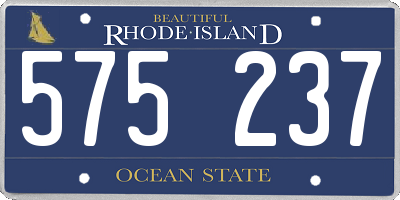 RI license plate 575237