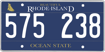 RI license plate 575238