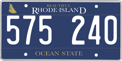 RI license plate 575240