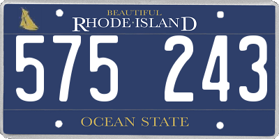 RI license plate 575243