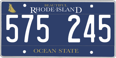 RI license plate 575245