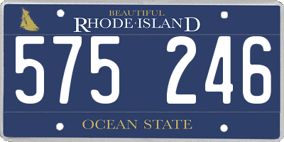 RI license plate 575246