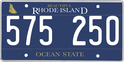 RI license plate 575250