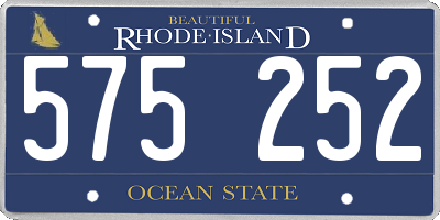 RI license plate 575252
