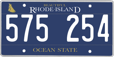 RI license plate 575254