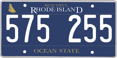 RI license plate 575255