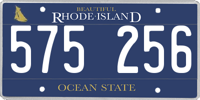 RI license plate 575256