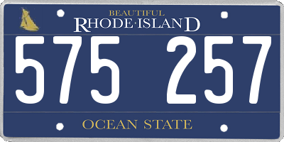 RI license plate 575257