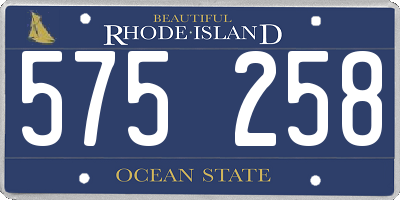 RI license plate 575258