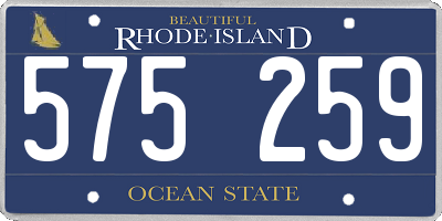 RI license plate 575259