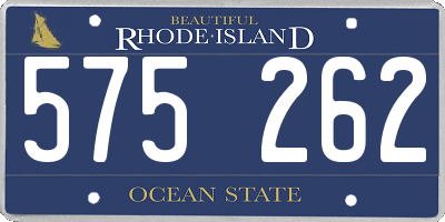RI license plate 575262