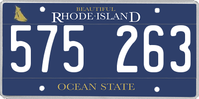 RI license plate 575263