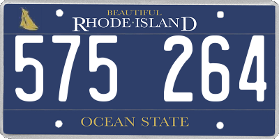 RI license plate 575264
