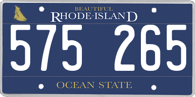 RI license plate 575265