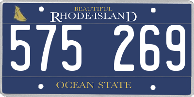 RI license plate 575269