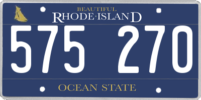 RI license plate 575270