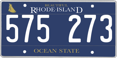 RI license plate 575273