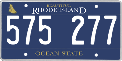 RI license plate 575277