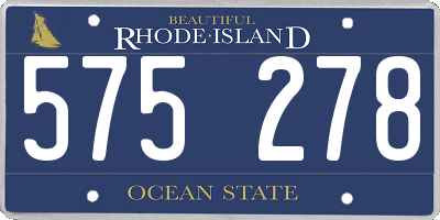RI license plate 575278